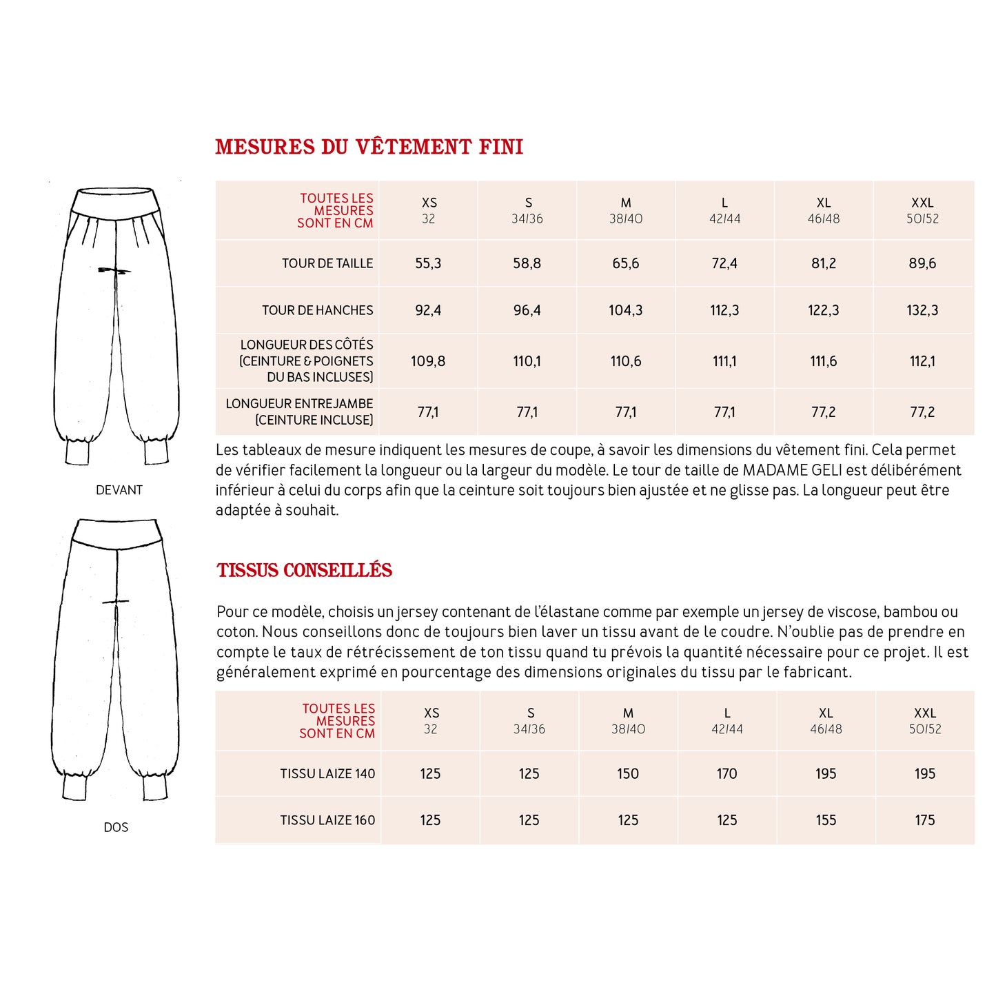 Pantalon de yoga ample Madame GELI