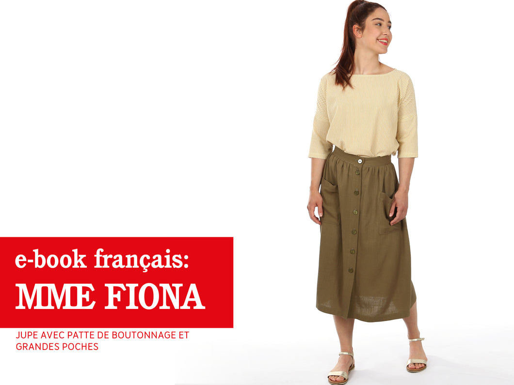 Madame FIONA • Jupe avec patte de boutonnage et grandes poches