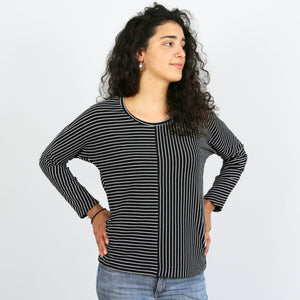 Madame JETTE • T-Shirt à manches chauve-souris cool avec changement de motif
