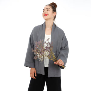 Madame SINA • Veste de kimono avec poches inclinées