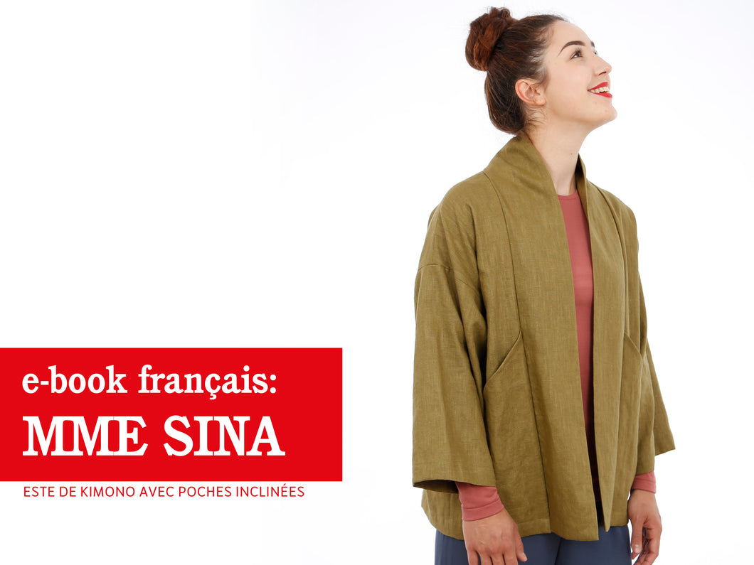 Madame SINA • Veste de kimono avec poches inclinées