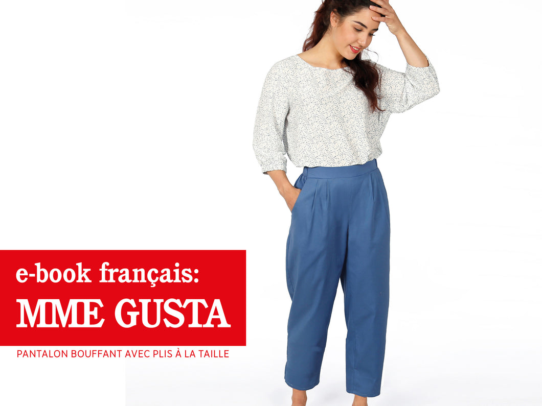 Madame GUSTA • pantalon bouffant avec plis à la taille