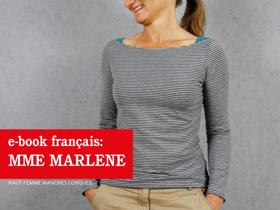Madame MARLENE • T-shirt basique avec des empiècements aux épaules
